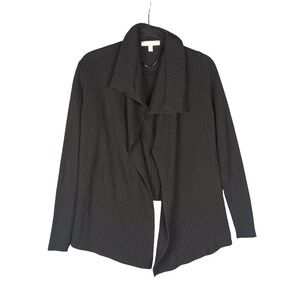 Banana Republic XS Black Open Front Drape Collar Knit‎ Cardigan Sweater